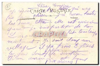 Saint-Laurent-sur-Sèvre (Vendée) — Chefe da igreja paroquial — Cartão postal n°9 — Verso