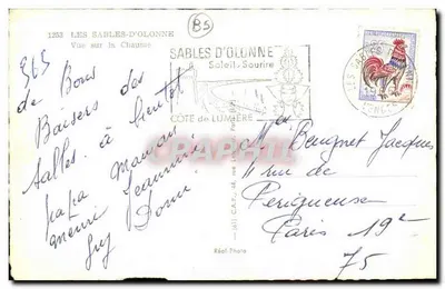 Les Sables-d'Olonne — Widok na Chaumée — Stara pocztówka n°1253 — Rewers