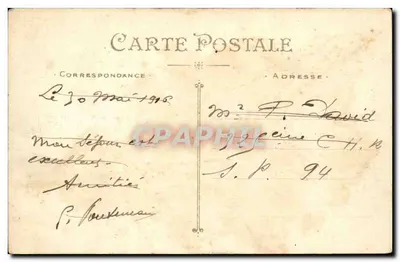 Luçon (Vendée) — Plac Belle-Croix i Pomnik poświęcony żołnierzom zginęlim za Ojczyznę — Artaud e' Nozais, Nantes — Rewers
