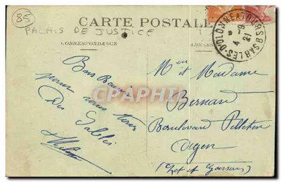 Les Sables-d'Olonne - Palácio de Justiça — Pons, buralistas-edição — Verso