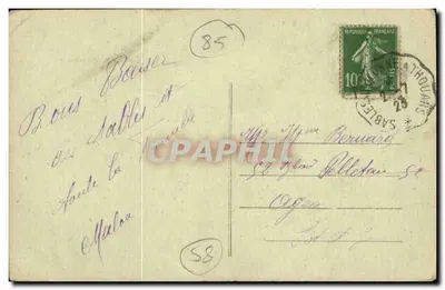 Les Sables-d'Olonne — A Carta do Ausente — Editor Limousin, n°218 — Verso