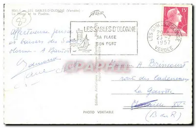 Les Sables-d'Olonne — Plaża i Basen — Wydawnictwo Artystyczne Marocka Zabronione — Rewers