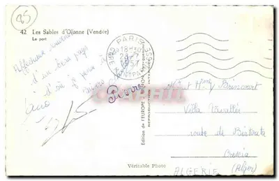 Les Sables d'Olonne (Vendée) — Port — Wydawnictwo EUROPE — Rewers