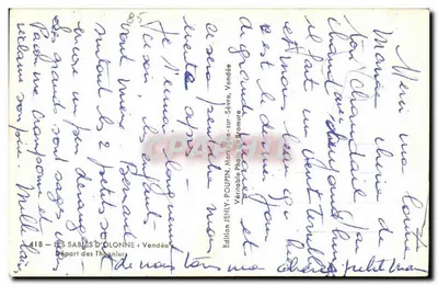 Les Sables-d'Olonne — Odpłynięcie Thaonierów — Wydawnictwo JEHLY — Rewers