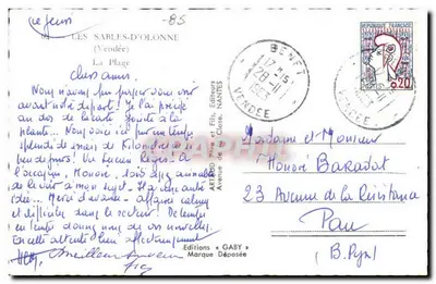 Les Sables-d'Olonne — Plaża — Éditions Gaby — Rewers