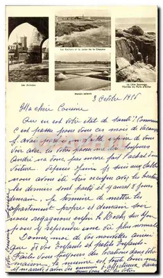 Les SABLES-d'OLONNE — Vista do porto, praia, cassino e costa — editor C.A.P. n° 14 — Verso