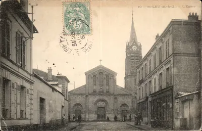 St-Leu (S.-&-O.) — A Igreja — Union Postale Universelle, n°10
