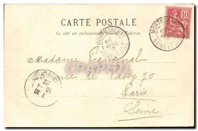 Montmorency — Castelo do duque de Dino — L. H. Montmorency — Verso
