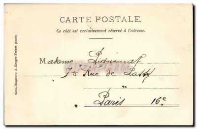 Argenteuil - A Igreja — editor Simi-Bromure A. Breguer Frères (Biposé) — n°9 — Verso