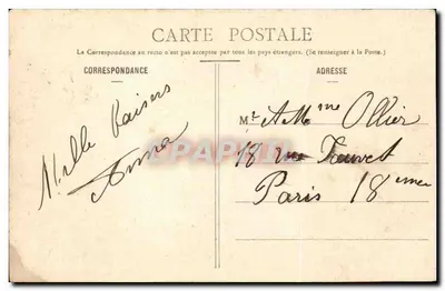 Montlignon - O Buquê do Oratório — editor G. Brossat, n° 1697 — Verso