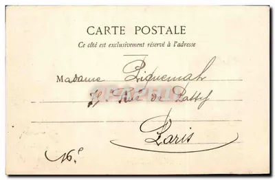 Pontoise - Katedra św. Maclou — widok fasady i wieży, wydawca A. Seyes — Rewers