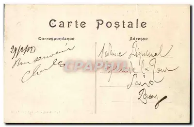 Magny-en-Vexin — Velha casa ainda carregando o emblema de Henri II e a data de 1555, segundo uma gravura — H. Thiboust, editor, Magny-en-Vexin — Verso