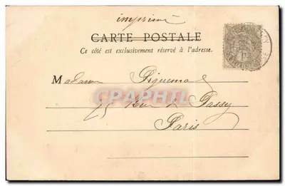 Montmorency — cena de passeio a cavalo e jumento — E.H., Paris — Verso