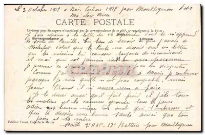 Saint-Leu — Pomnik Princesa Condé — Wydawnictwo Vicart — Rewers