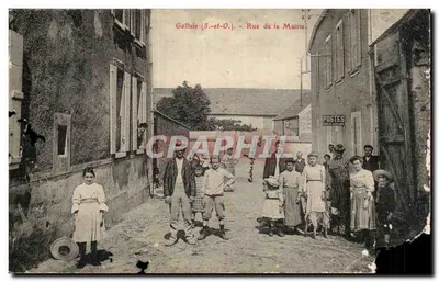Galluis Bilhete postal antigo Rue de la mairie
