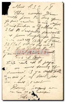 Galluis Bilhete postal antigo Rue de la mairie — Verso