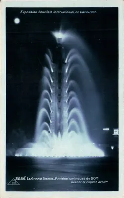 Le Grand Signal, Fontaine lumineuse de 50 m — Exposition Coloniale Internationale de Paris 1931 — Granet et Expert architectes