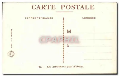 Die Attraktionen — Quai d'Orsay — Éditions I. V. Phot. — Rückseite