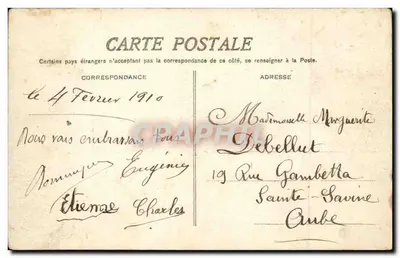 Paris - Inundações 1910 - Auteuil - Rue Gros — F.F. Paris — Verso