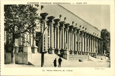 Palais Principal de l'Italie — Exposition Coloniale Internationale — Paris 1931 — Brasini, Arch.