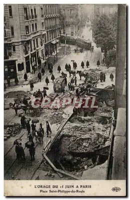 15 Haziran'da Paris'te Fırtına — Saint-Philippe-du-Roule Meydanı — Editör BID