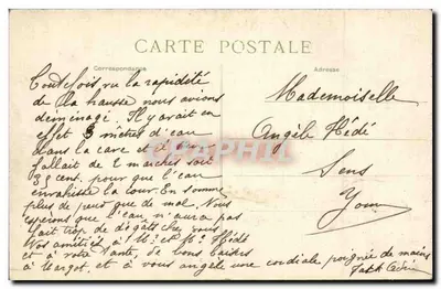 Parijs-Venetië — Ongelukken 1910 — Rue des Chantiers — Uitgever F. Chauffour — Achterkant
