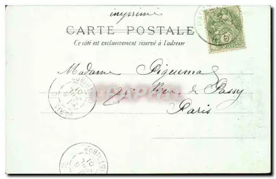 Weltausstellung 1900 — Die Wasseruhr — Guillet, n°6 — Rückseite