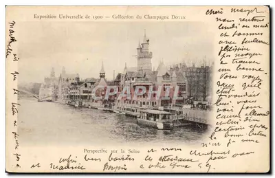Perspective sur la Seine — Exposition Universelle de 1900 — Collection du Champagne DOYEN