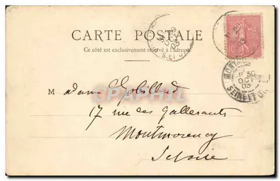 Perspective sur la Seine — Exposition Universelle de 1900 — Collection du Champagne DOYEN — Verso