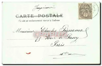 Palácio das Indústrias Diversas — Exposição Universal de 1900 — Editor Claret Paris 55 — Verso