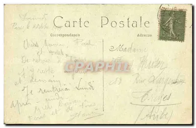 Święto Zwycięstwa — 14 Lipca 1919 — Arc de Triomphe i Cénotaphe — Wydawca E.C.S. nr 878 — Rewers