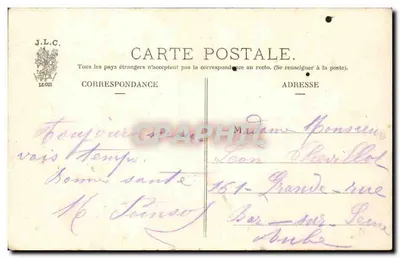 Paris — Bois de Boulogne. Longchamp. As Tribunas cobertas — J.L.C. n°244 — Verso