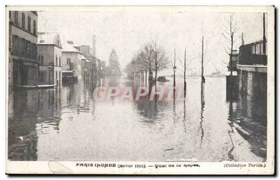 Paris inondado — Quai de la Rapée — Coleção Taride