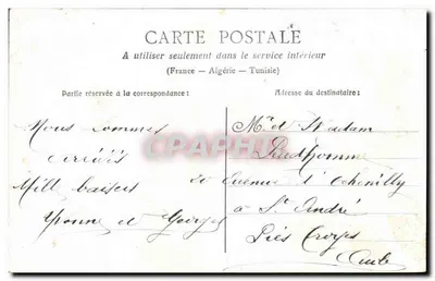 Inundações de Paris (Janeiro 1910). Ruas de Borgonha e Santo Domingo — Editor: G. Baudry — Verso