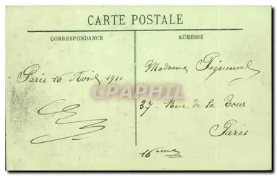 The Pont Notre-Dame — Paris — LL, edition Académations de Paris (January 1910) — Back