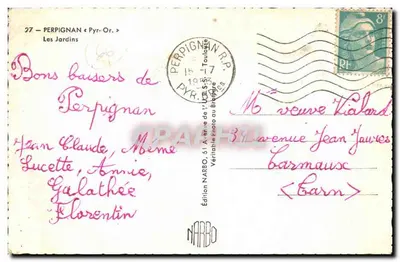 Ogród w Perpignan — Wydawnictwo Narbo — nr 27 — Rewers