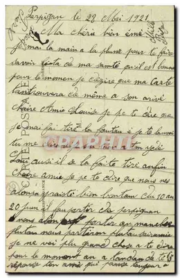 Perpignan — Brama Najświętszej Maryi Panny "Castillet" w 1835 roku — Rünn bracia, lib. 22, ulica Augustynów — Rewers