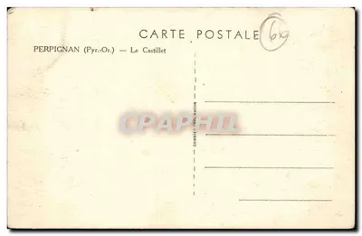 Perpignan — O Castillet — Editor Combet Thér. Macron — Verso