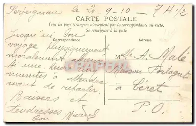 Montanyas Regaladas — Monumento de Raymond Sudre — Inaugurado em Perpignan, em 5 de Junho de 1910 — Verso