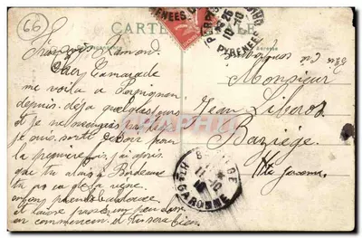 Perpignan - Os Plátanos — Lib. Couderec, n°61 — Verso
