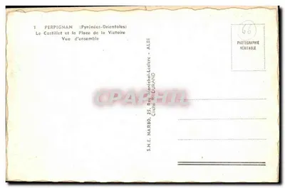 Perpignan - 66 - Ogólny widok Castillet i Plac Zwycięstwa — Rewers
