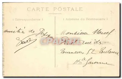 Perpignan — Les Platanes — Wyd. J. Fau, księgarz, Perpignan N° 80 — Rewers