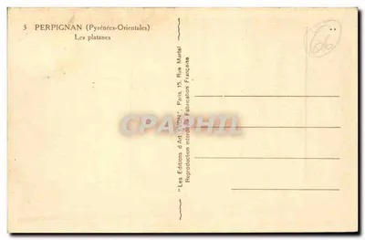 Perpignan (Pyrénées-Orientales) — Cyprianie — Wydawnictwo Sztuki Yvon, Paryż — Rewers