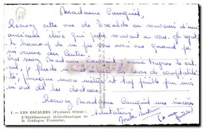 Les Escaldes (Pyrénées Orientales) — L'istituzione Iclioclimatica della Cerdagna Francese — n°66 — Verso