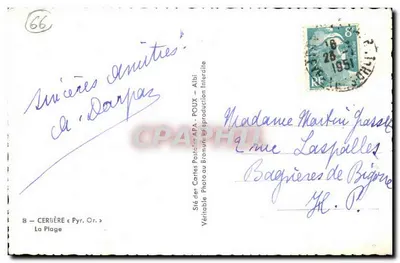 Cerbère — A Praia — editor APA, n° 8 — Verso