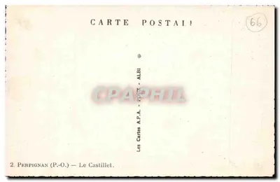 Le Castillet — Perpignan — Kartki A.P.A. - POUX - ALBI — Rewers