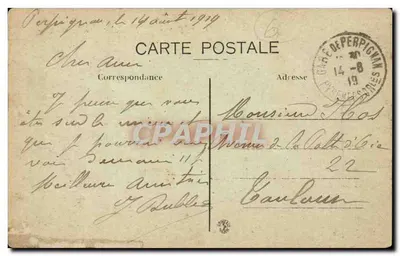 Perpignan (P.-O.) — Le Castillet i Porte Notre-Dame — Wydawca Gondorc — Rewers