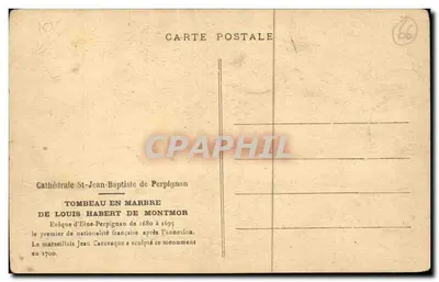 Marbrowy grobowiec Louisa Haberta de Montmora — Katedra św. Jana Chrzciciela w Perpignanie — n° 66 — Rewers