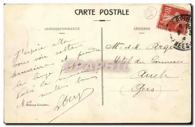 Mont-Canigou – widok z Perpignan – wydawnictwo Coudere, n°106 — Rewers