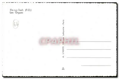 As Orgues — Ille-sur-Tech (P.O.) — A. L'HOSTE, Paris — Verso